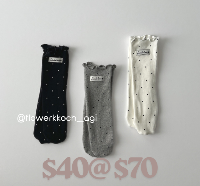 韓國童裝 25秋 | LD253 Dot Knee Socks
