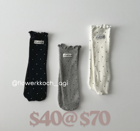 韓國童裝 25秋 | LD253 Dot Knee Socks
