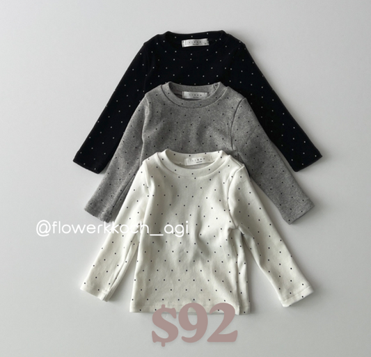 韓國童裝 25秋 | LD253 Lindo Dot Dot Tee
