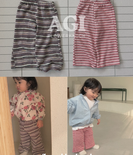 韓國童裝 26春 | BB35 Bebe Loose Stripe Pants (70-110cm)