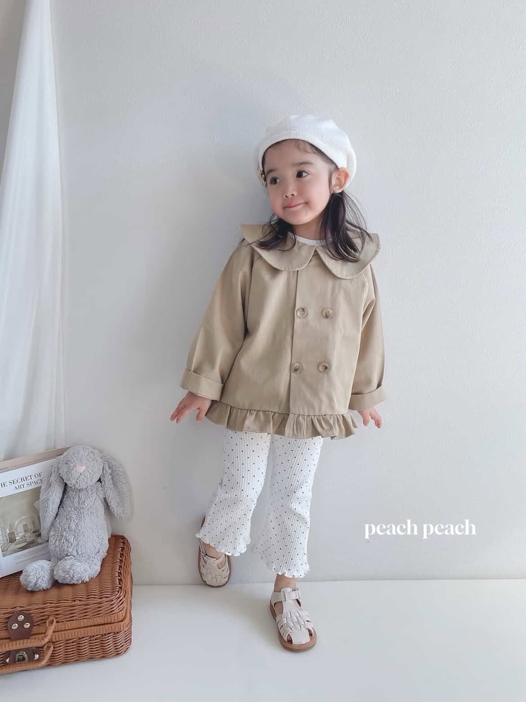 韓國童裝 26春 | PP01 Spring Frill Trench Coat JK (80-130)