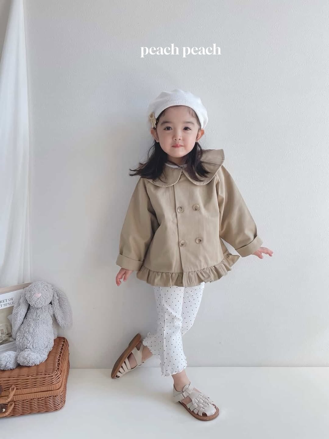 韓國童裝 26春 | PP01 Spring Frill Trench Coat JK (80-130)