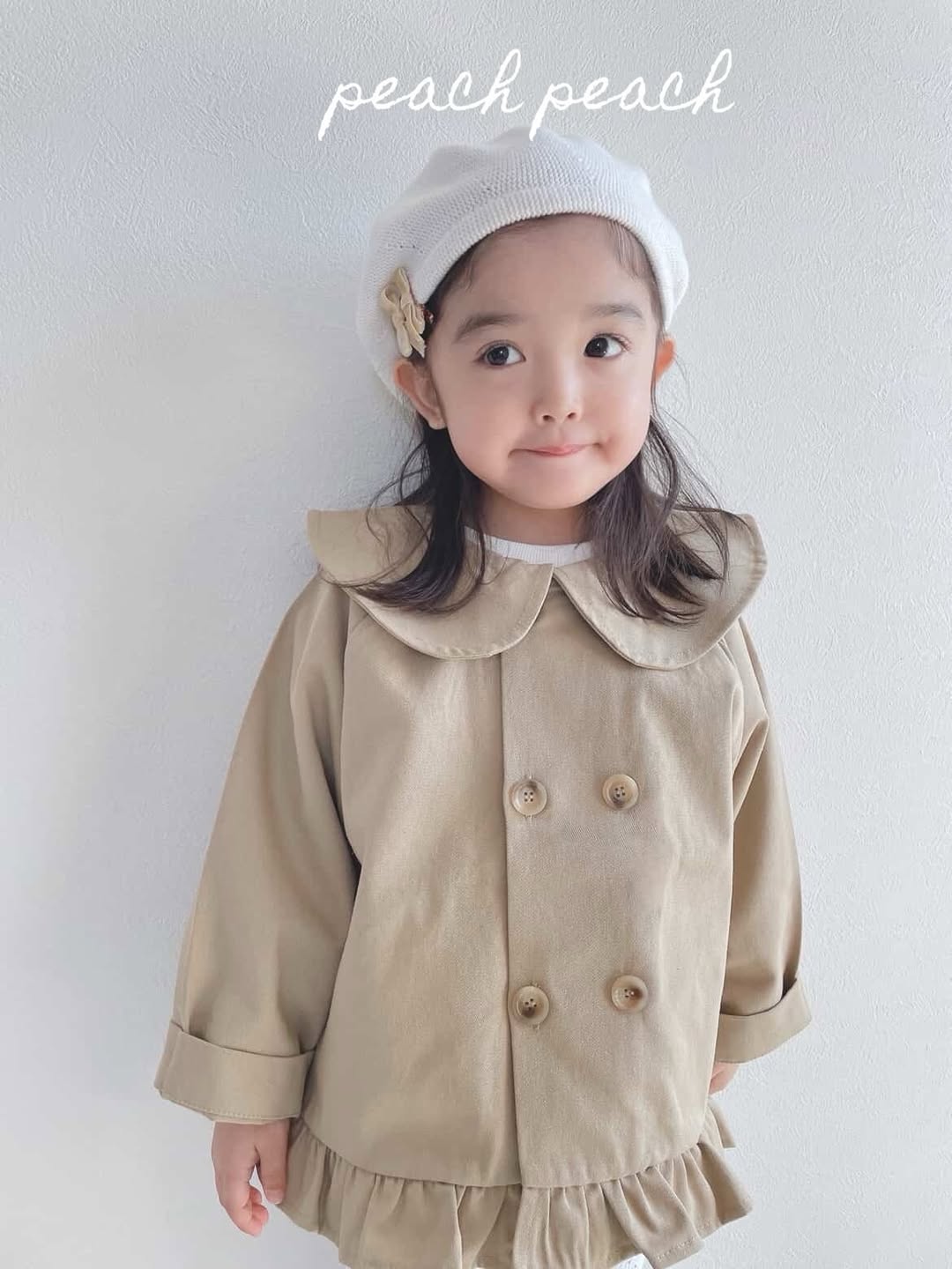 韓國童裝 26春 | PP01 Spring Frill Trench Coat JK (80-130)