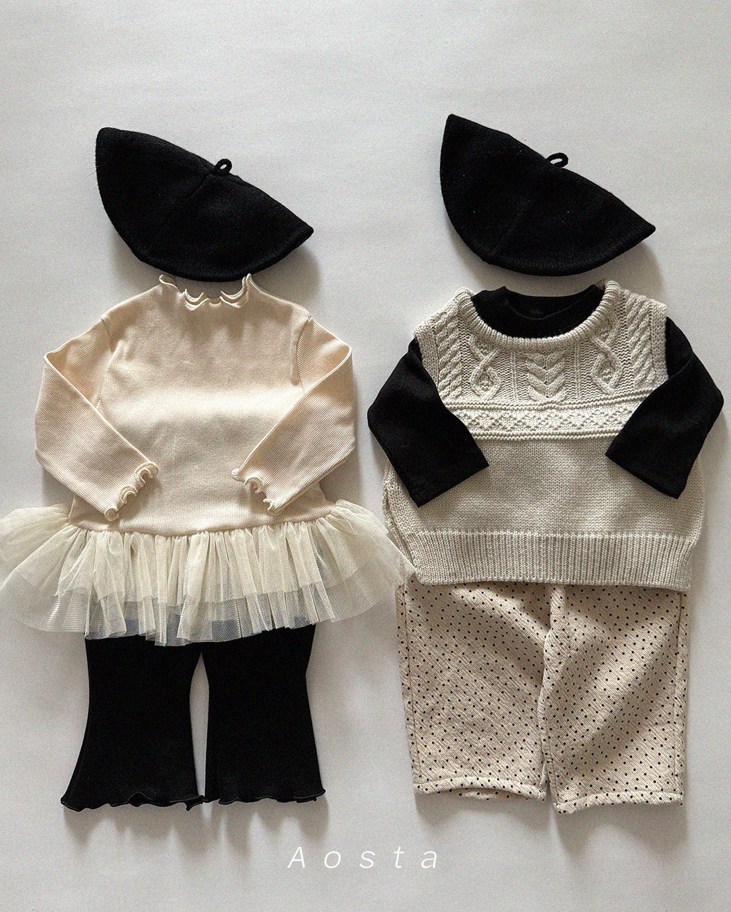 韓國童裝 26春 | AO26106 Knit Vest