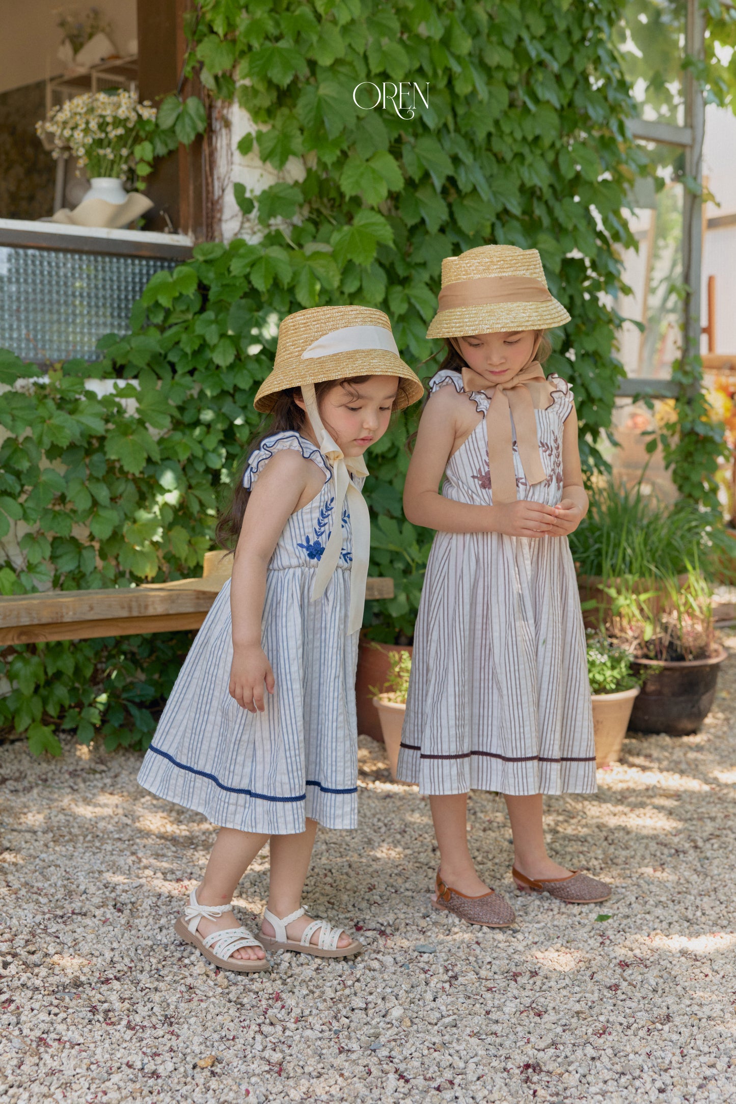 韓國童裝 26夏| OR90 Chouette Ribbon Straw Hat 舒埃特緞帶草帽 (One Size)