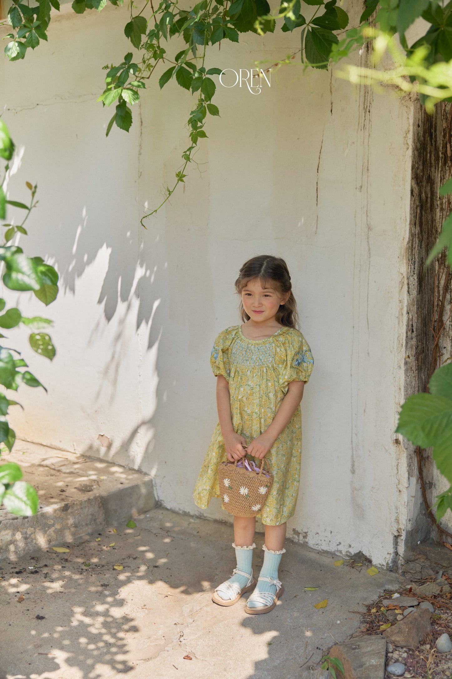 韓國童裝 26夏| OR72 Solara Smocking Dress 索拉拉抓皺洋裝 (90-120)