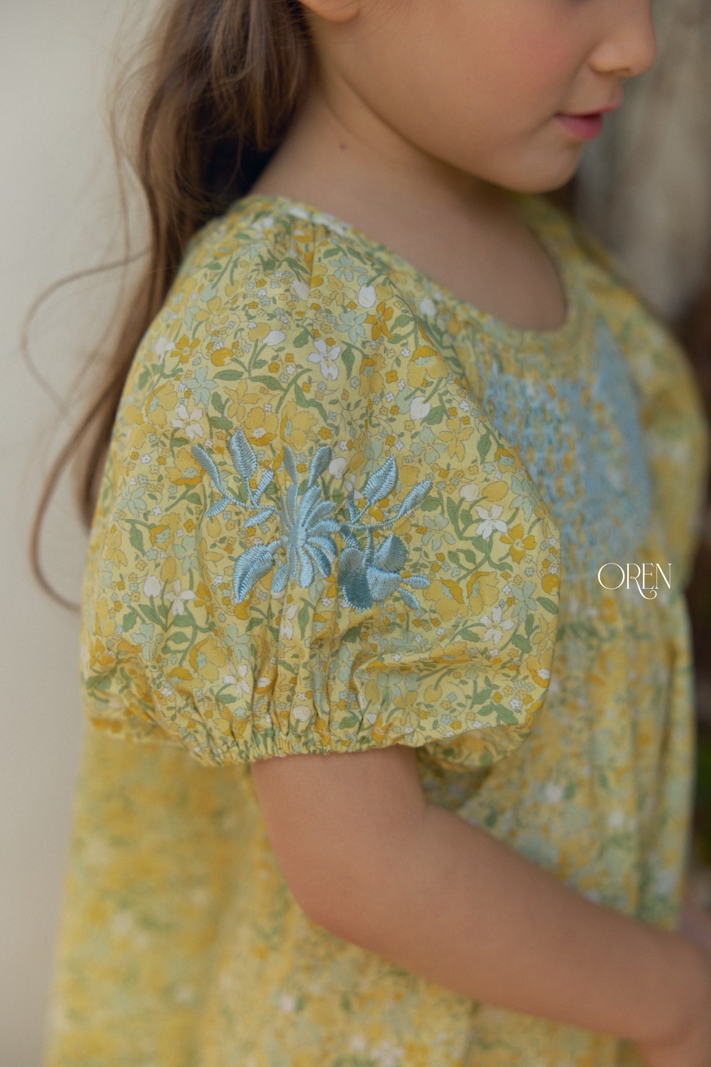 韓國童裝 26夏| OR72 Solara Smocking Dress 索拉拉抓皺洋裝 (90-120)