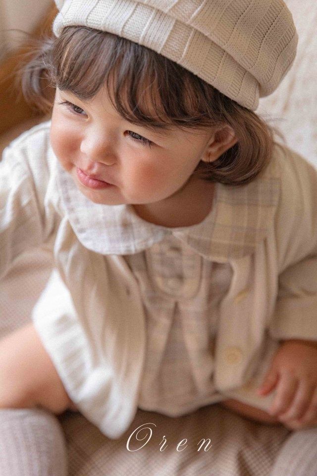 現貨▷ 韓國童裝 OREN Cardigan + Beret Set