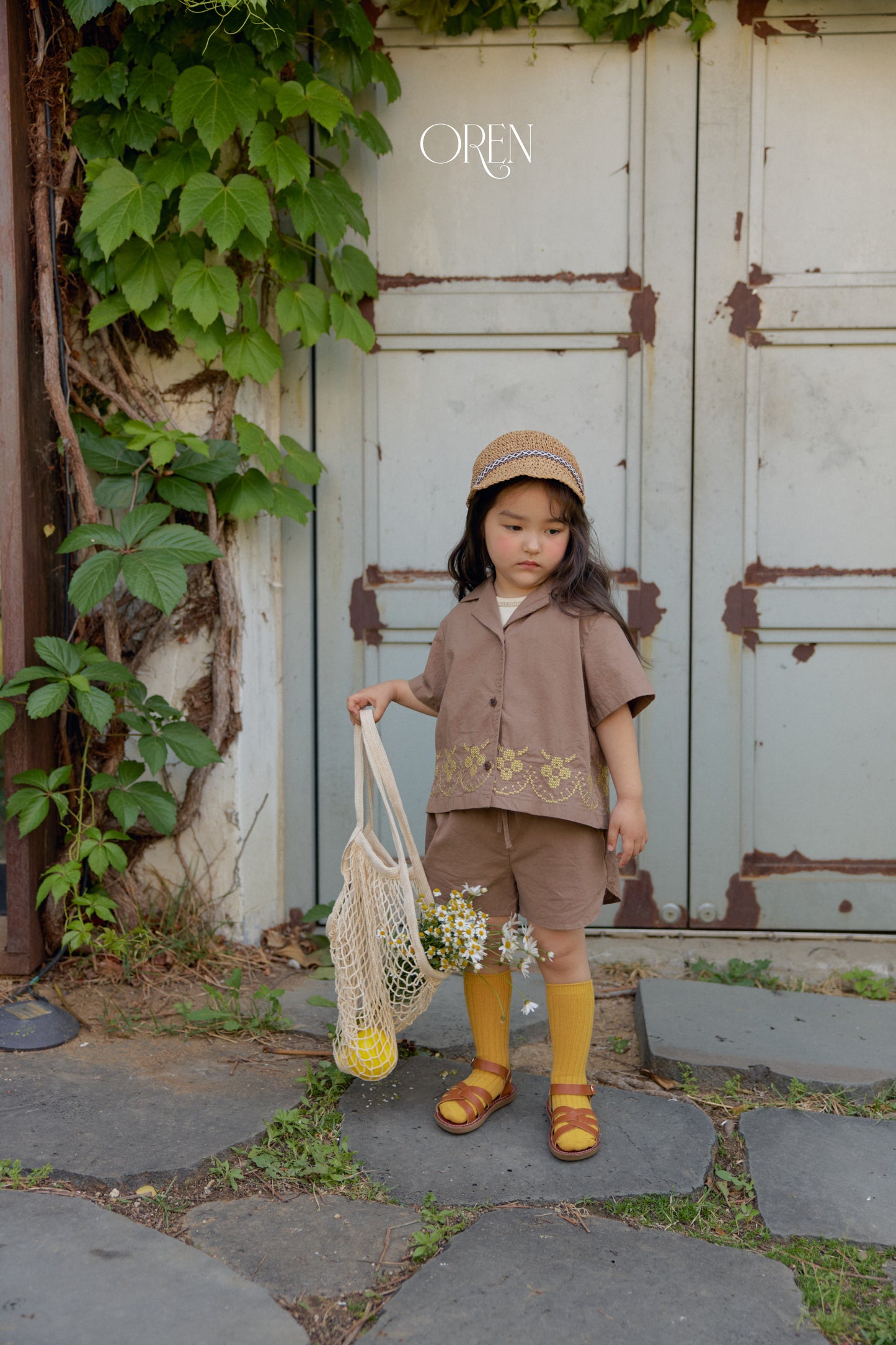 韓國童裝 26夏| OR60 Rosie Garden Shirt 羅西花園襯衫 (90-120)