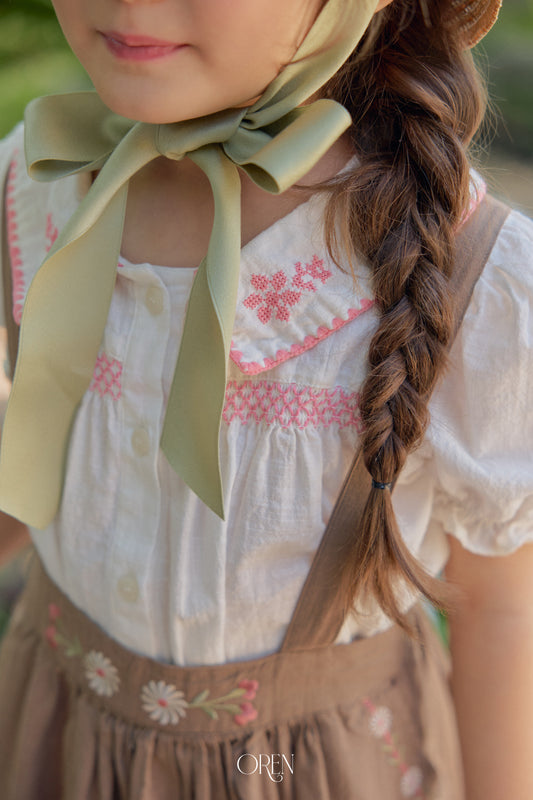 韓國童裝 26夏| OR80 Serene Smock Blouse 塞雷娜抓皺襯衫 (90-120)