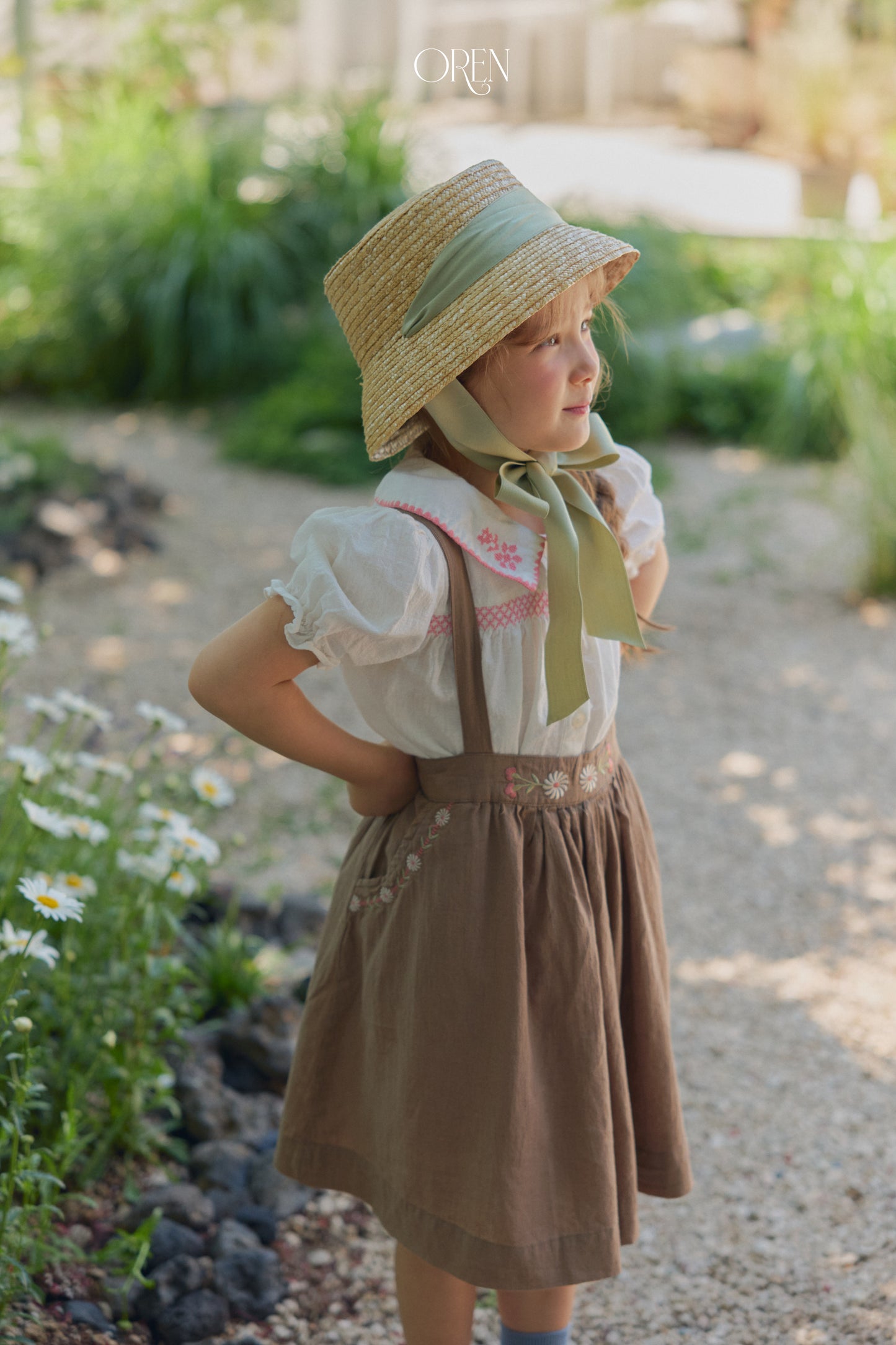 韓國童裝 26夏| OR79 Brisa Jumper Skirt 布里薩吊帶裙 (90-120)
