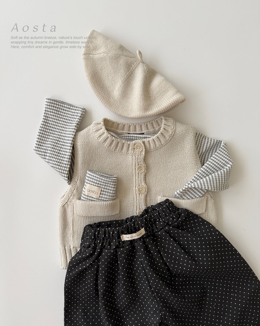 韓國童裝 26秋| AO05 Knit Beret 帽子 (FREE)