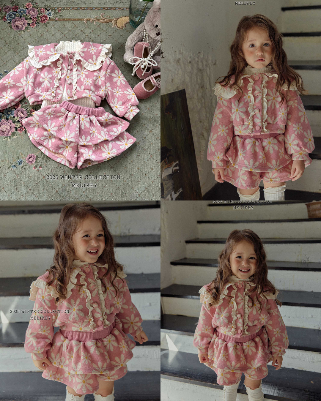 韓國童裝 25秋冬 | ME25411 Floral Jacket