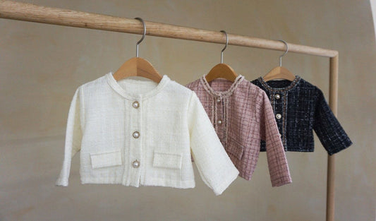韓國童裝 24秋 | Bloombebe Bling Tweed Cardigan - FLO | FLOWERKKOCH 
