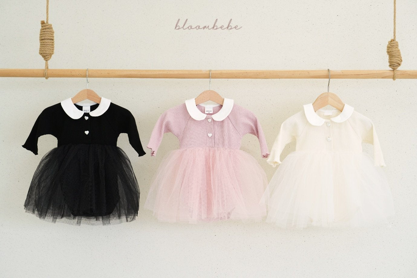 韓國童裝 24秋 | Bloombebe Heart CanCan Suit - FLO | FLOWERKKOCH 