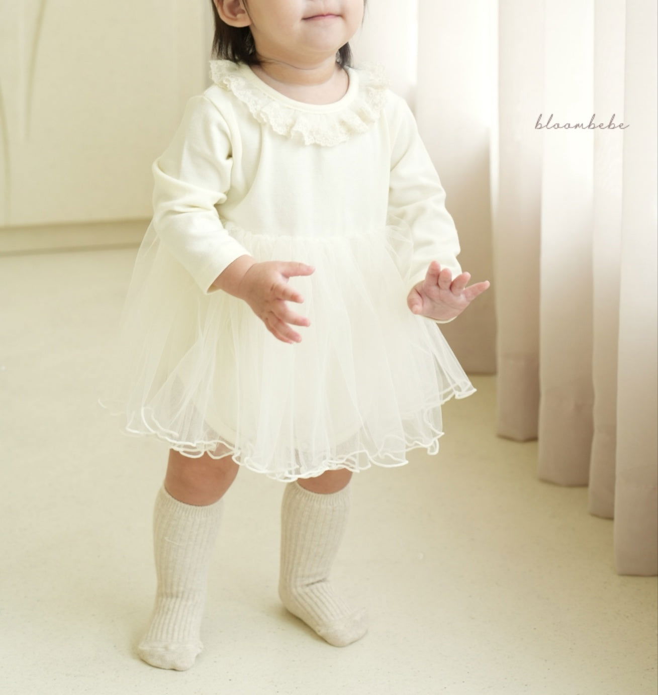 現貨▷ 韓國童裝 24秋 | Bloombebe Lace Set (Cardigan & Baby Suit) 百日宴 生日之選 - FLO | FLOWERKKOCH 
