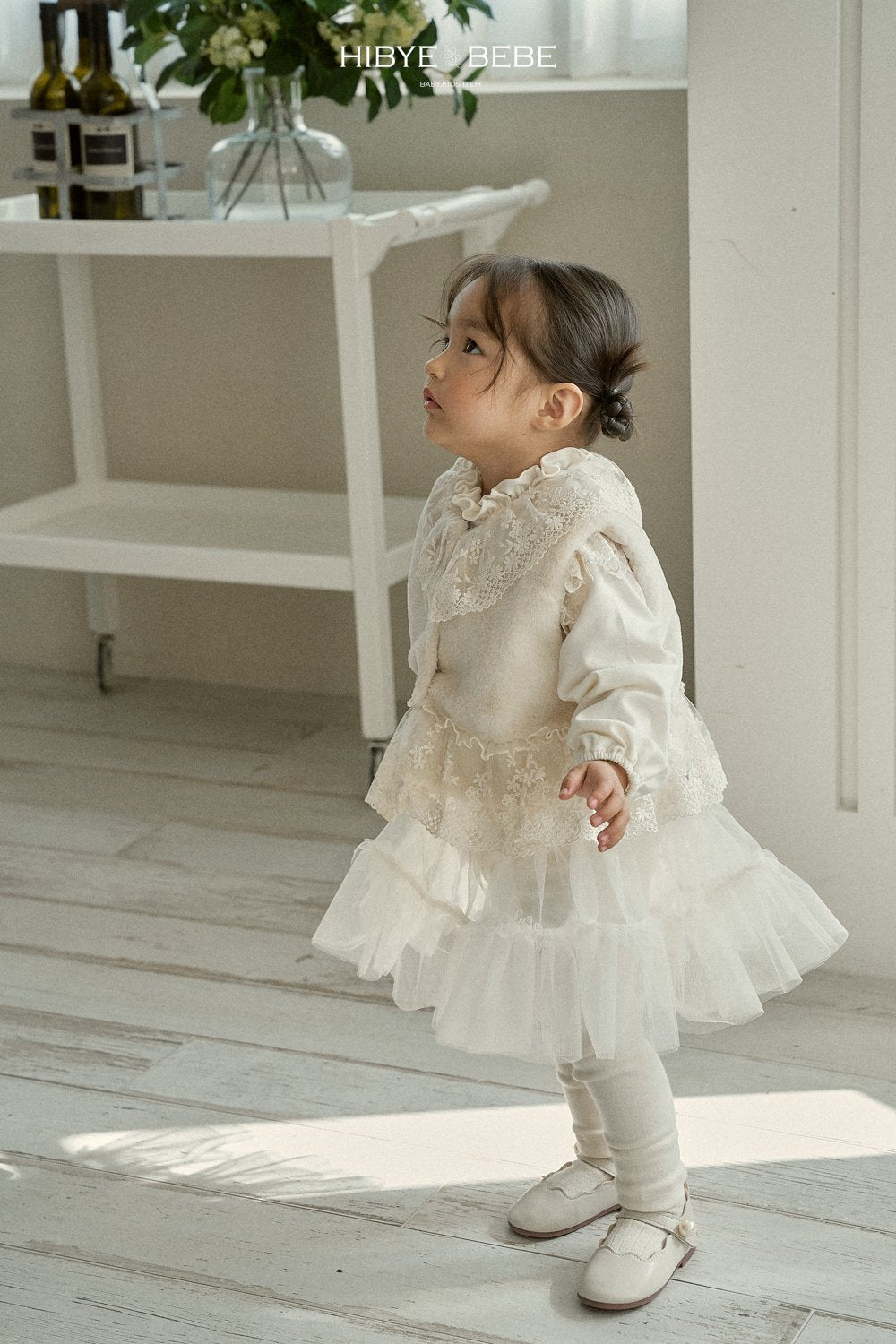 韓國童裝 24秋冬 | HB24441 Fur Lace Vest - FLO | FLOWERKKOCH 