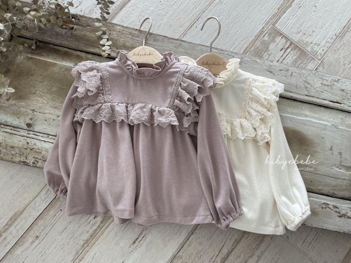 韓國童裝 24秋冬 | HB24442 ROSE LACE BLOUSE - FLO | FLOWERKKOCH 