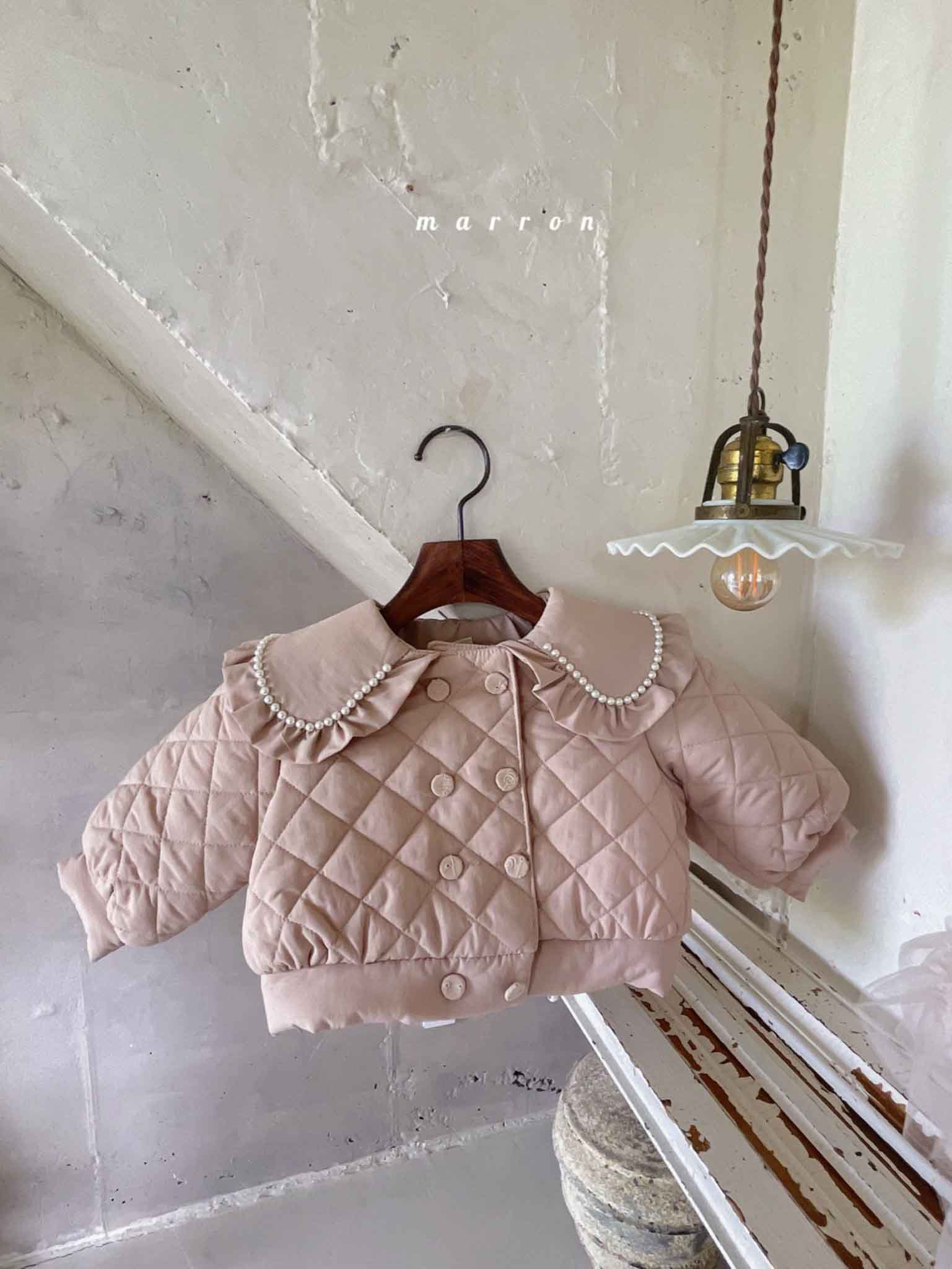 現貨▷ 韓國童裝 24秋冬 | MA23401 Marron Pearl Padding 溫暖高質 即納 最後庫存! - FLO | FLOWERKKOCH 