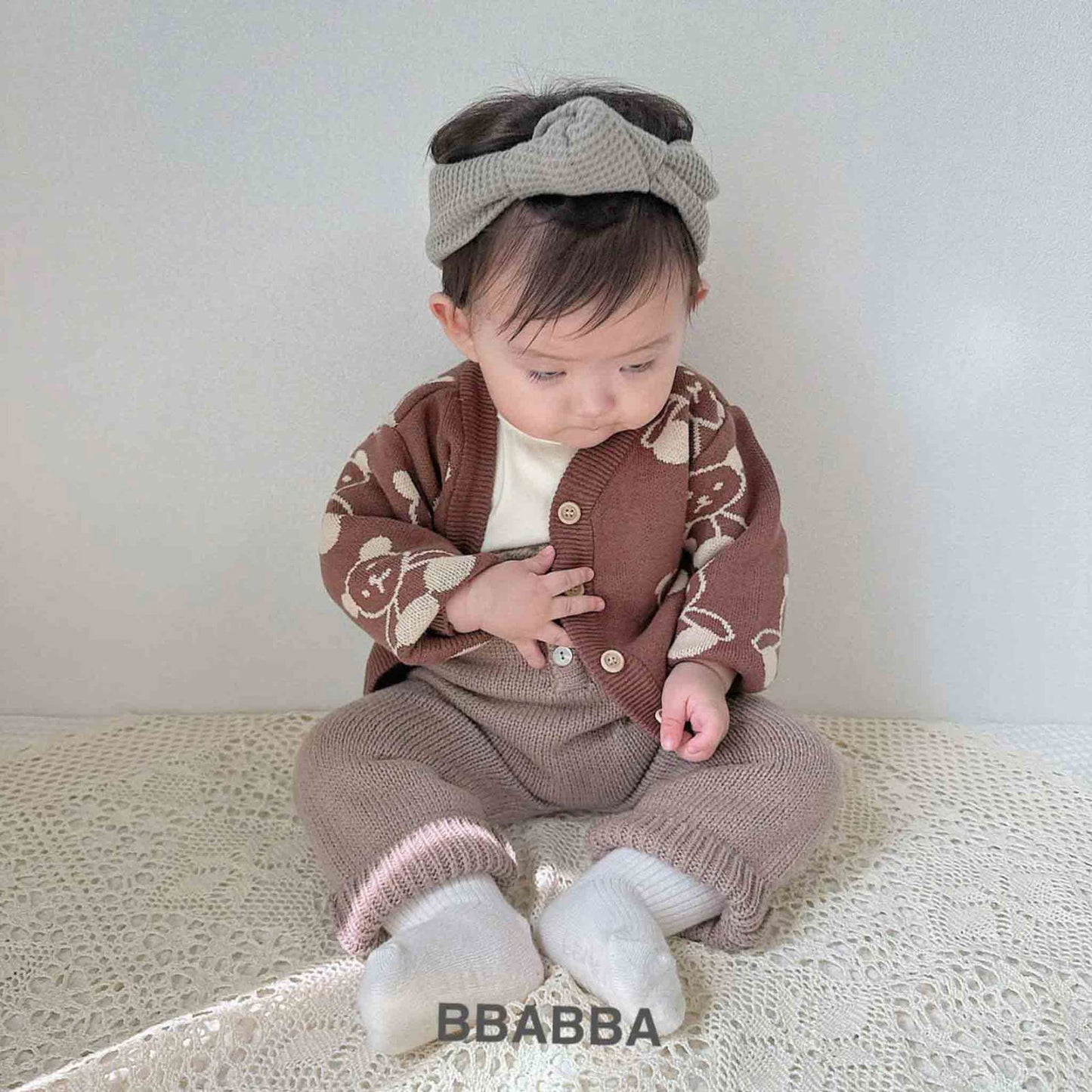 韓國童裝 24秋冬 | bbabba Bear bear cardigan 親子裝 - FLO | FLOWERKKOCH 