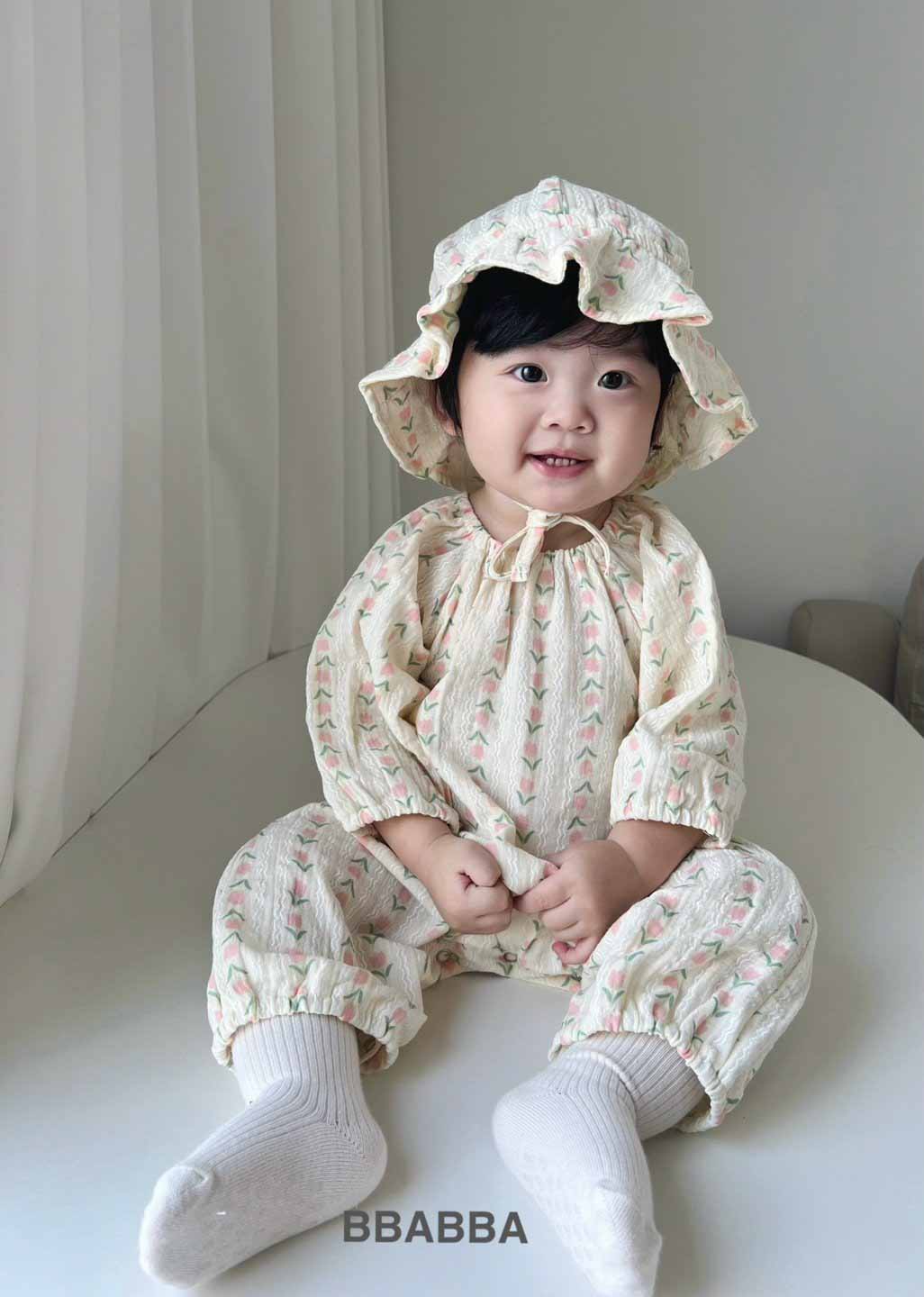 韓國童裝 24秋冬 | bbabba Body Suit with Hat BA244010 - FLO | FLOWERKKOCH 
