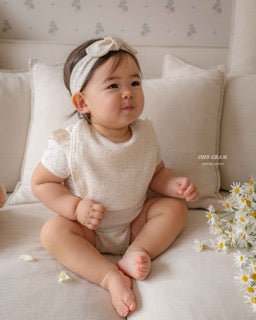 韓國童裝 25夏 | GR25208 BABY RUDY - BIB & HAIRBAND