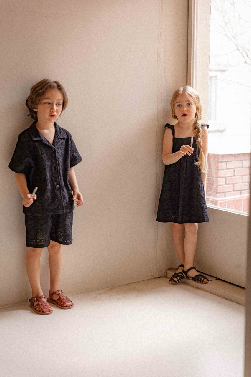 韓國童裝 26夏| LU05 Stin Wing Dress | Stin 飛袖洋裝 (80-130)