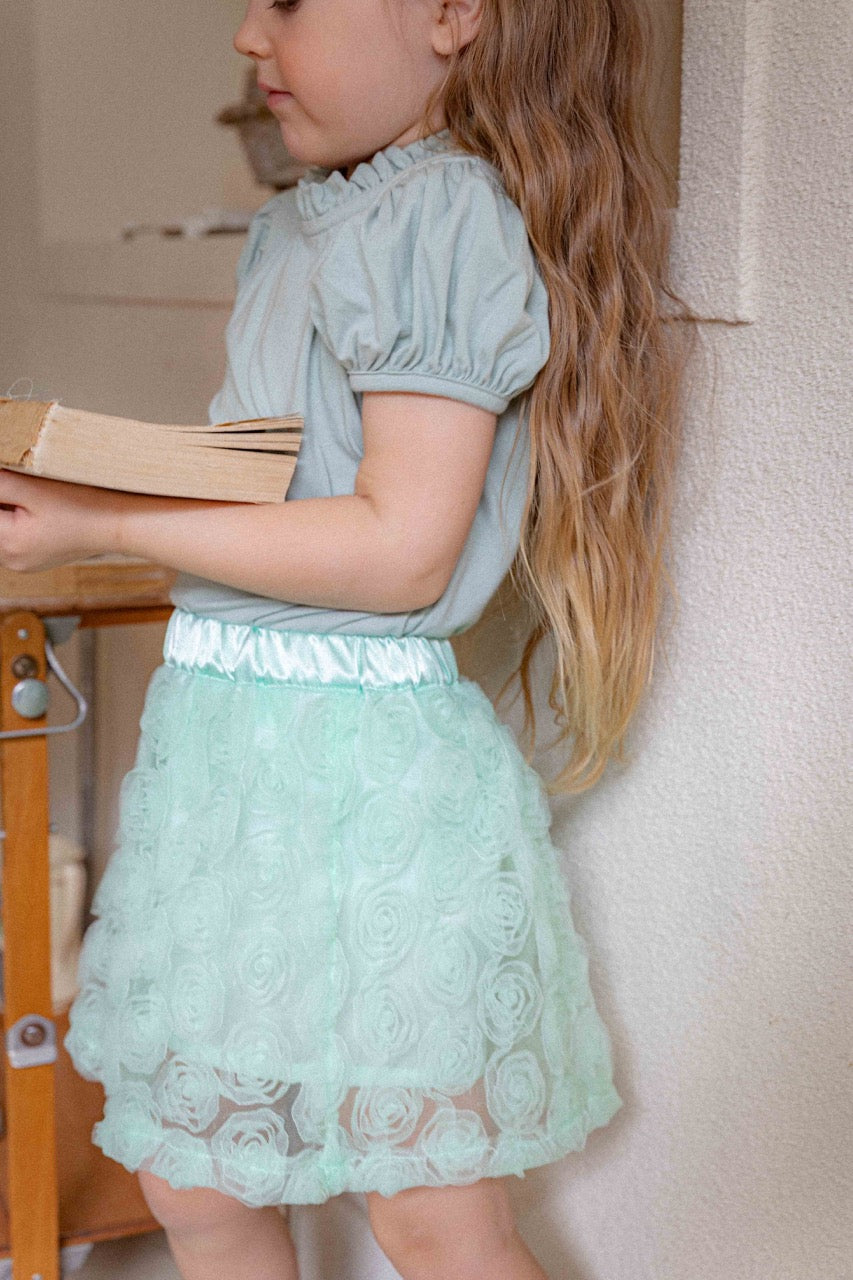 韓國童裝 26夏| LU01 Rose Skirt | 玫瑰裙 (80-130)