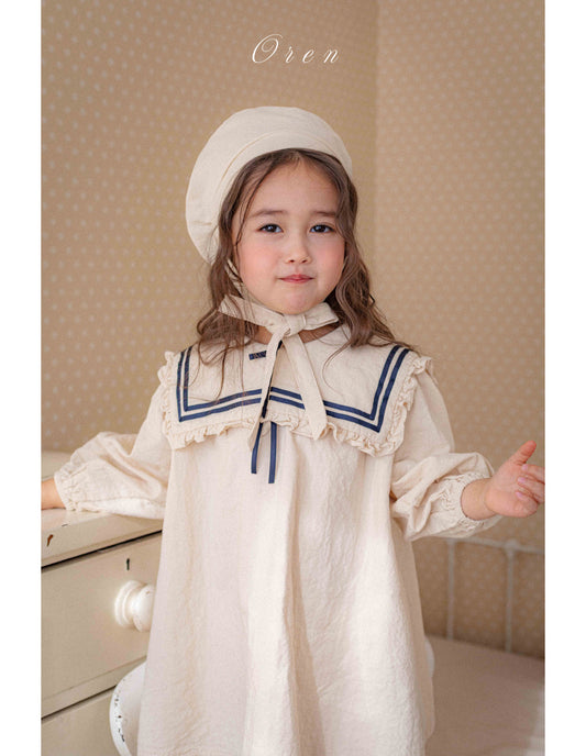 韓國童裝 26春 |  OR63 Milk Sailor Kids Dress (85~120cm)