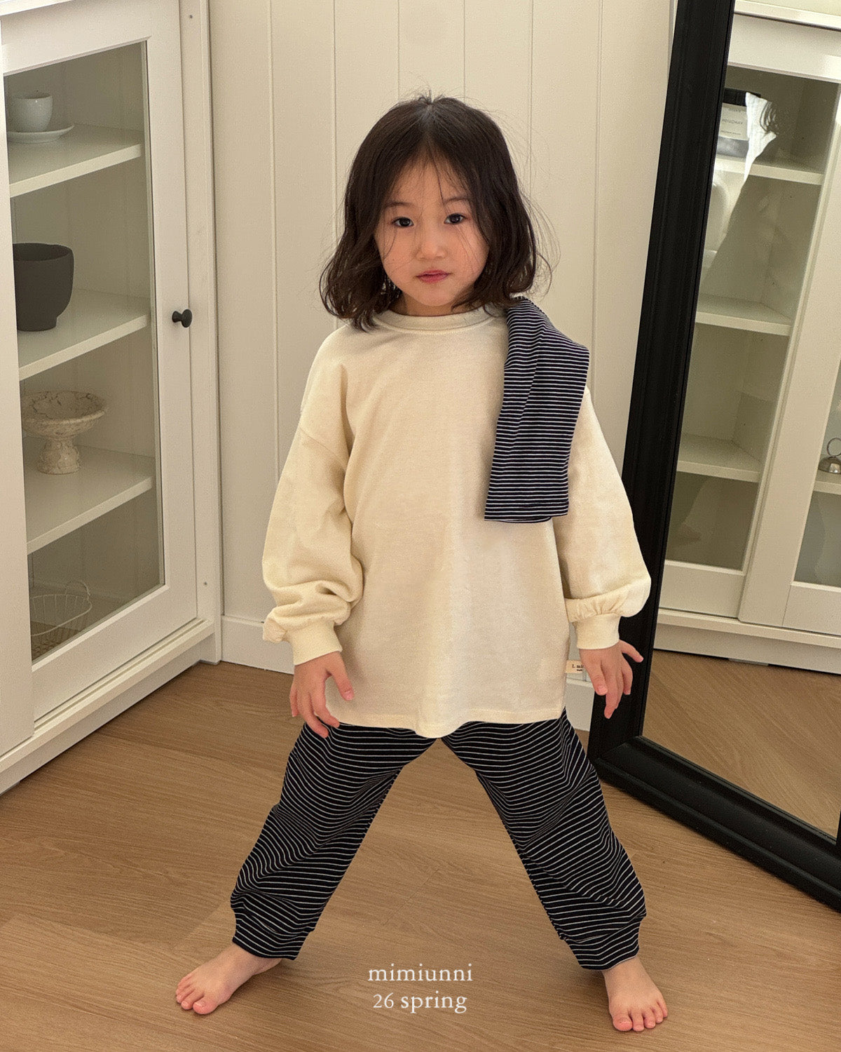 必買 1+1 春季 Stripe easy Pants 羅紋細條紋微束口褲 \\2件同款只需要1件價錢//