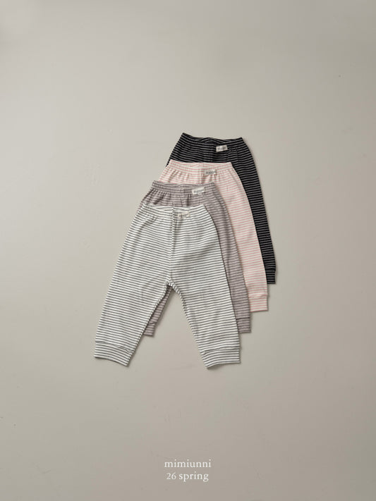 必買 1+1 春季 Stripe easy Pants 羅紋細條紋微束口褲 \\2件同款只需要1件價錢//