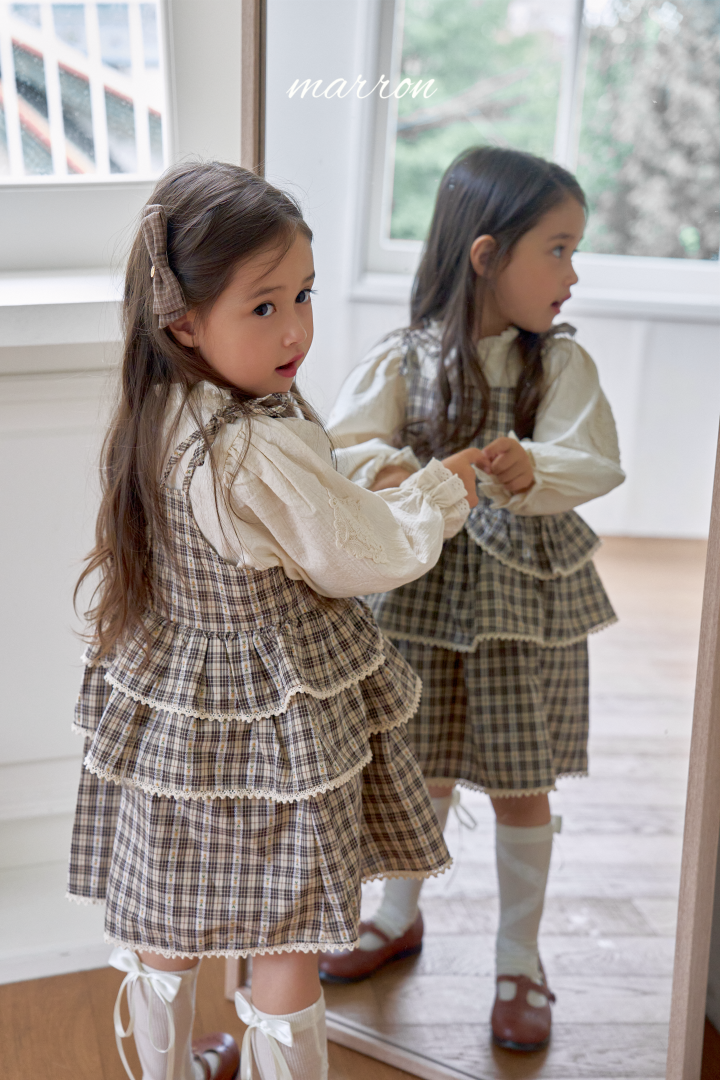 韓國童裝 26秋| MA27 Check Tiered Dress 連衣裙