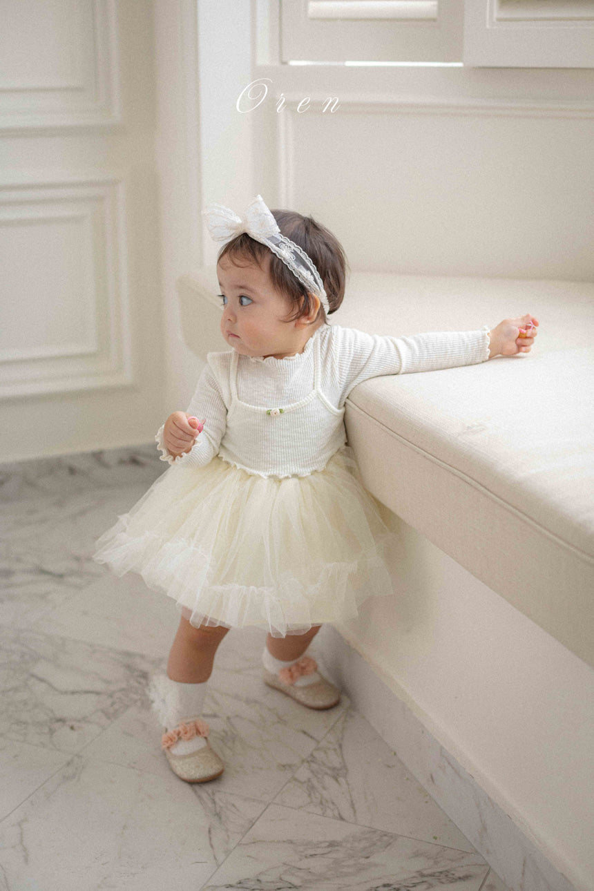 韓國童裝 26春 | OR26 Seriel Ribbed Tutu Suit
