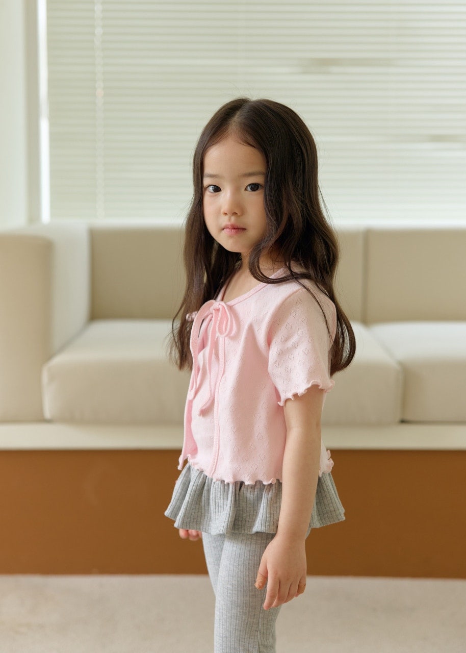 韓國童裝 26夏| DD11 Eyelet Cardigan Set (75-140cm)