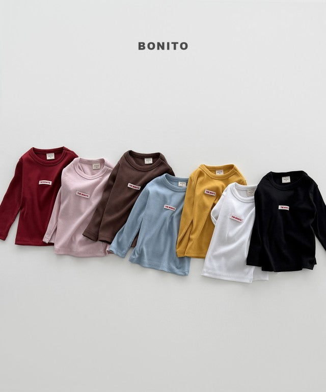 韓國童裝 26秋| BT02 Color Ribbed Tee 上衣 (80-140)