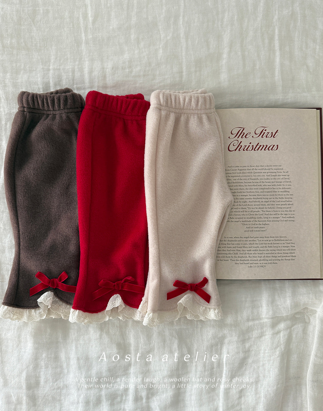 韓國童裝 25秋冬 | AO25442 Winter Ribbon Pants