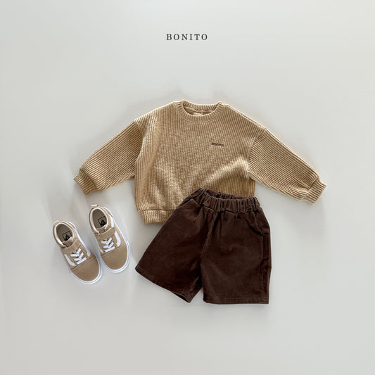 韓國童裝 25秋| BT25334 Corduroy shorts 燈芯絨五分褲 (70-140CM)