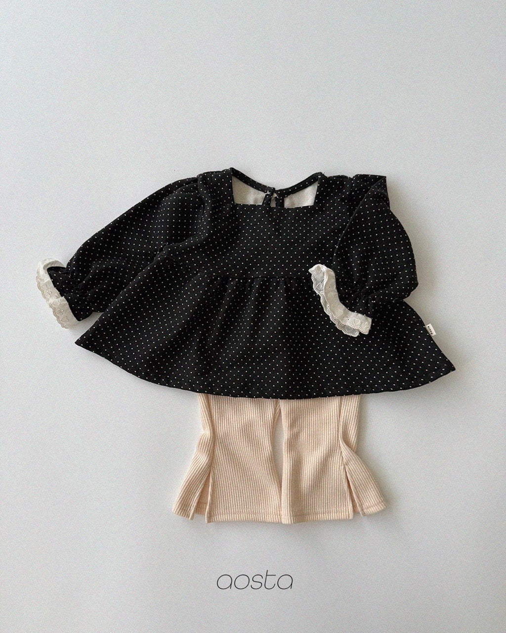 韓國童裝 26秋| AO30 Milk Dot Blouse 襯衫 (70-110)