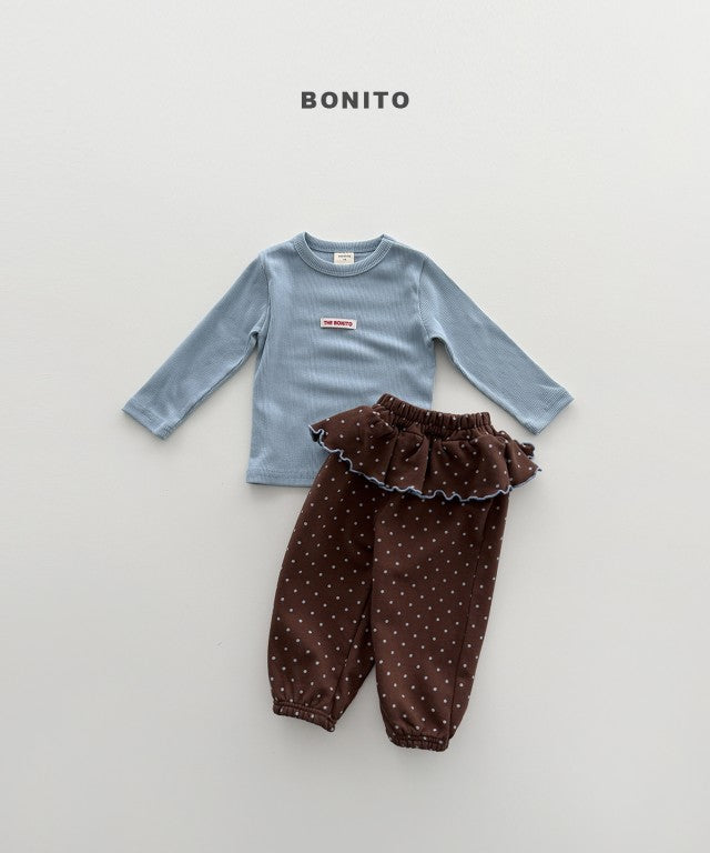 韓國童裝 26秋| BT60 Dot Frill Jogger Pants 長褲 (80-140)