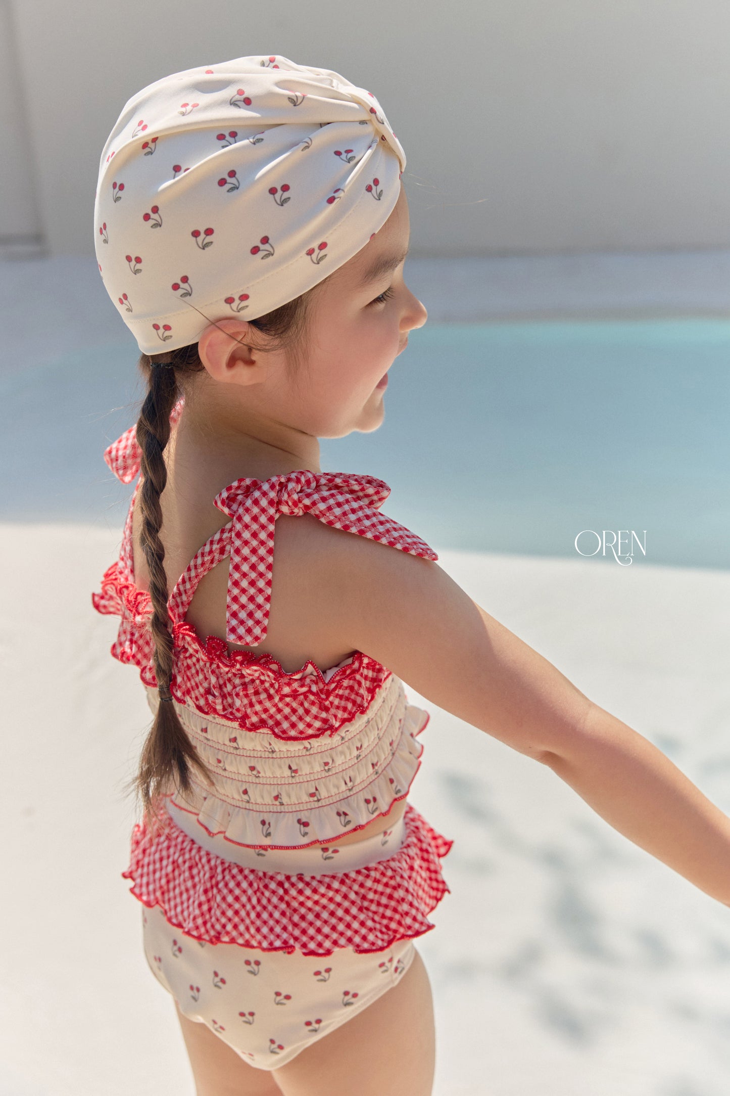 韓國童裝 26夏| OR88 Roshell Cherry Swim Cap 羅歇爾櫻桃泳帽 (One Size)