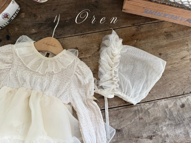 韓國童裝 25秋 | OR25305 Lace Bonnet
