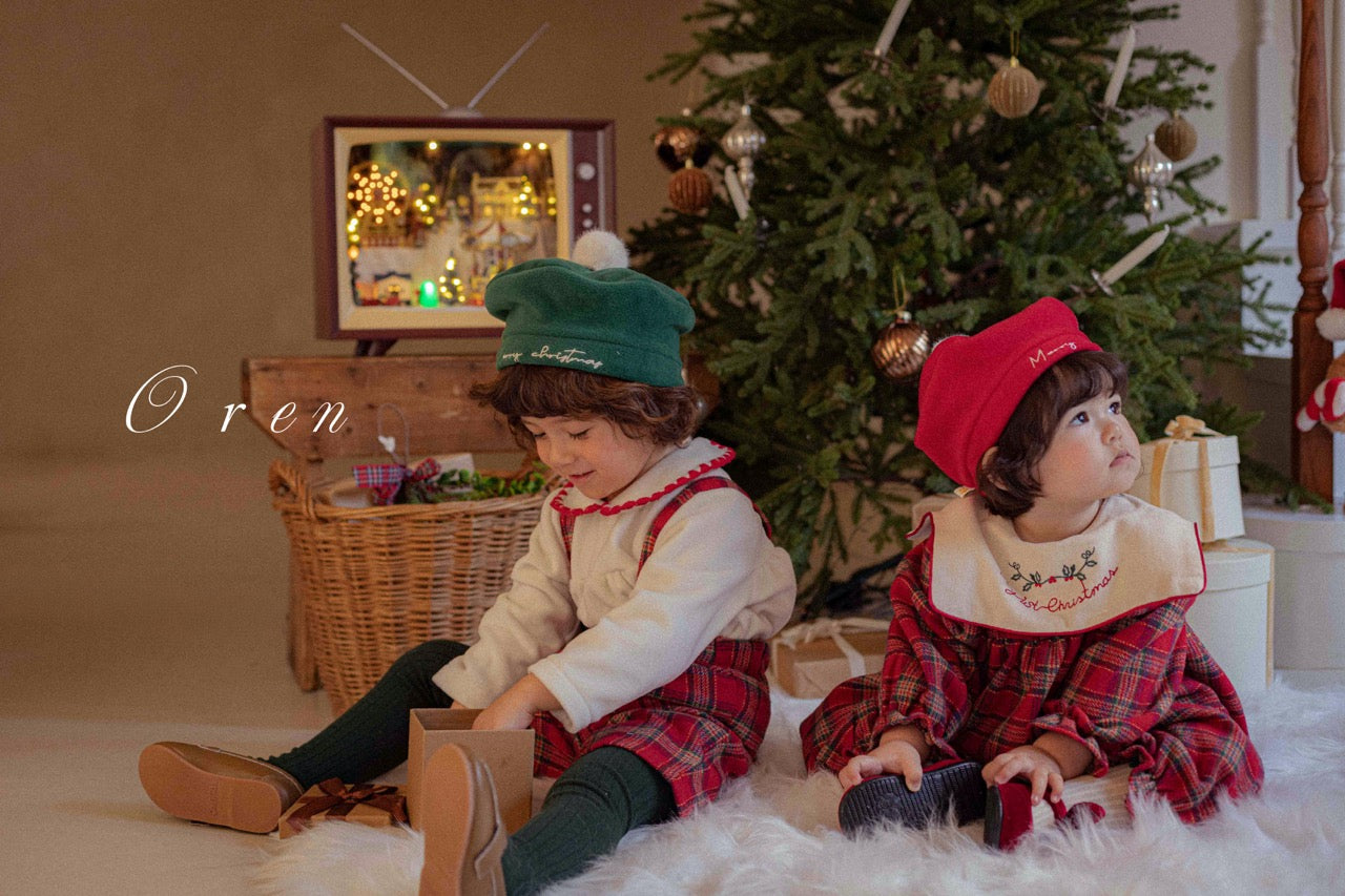 韓國童裝 25秋冬 | OR25506 聖誕款 Christmas Beret