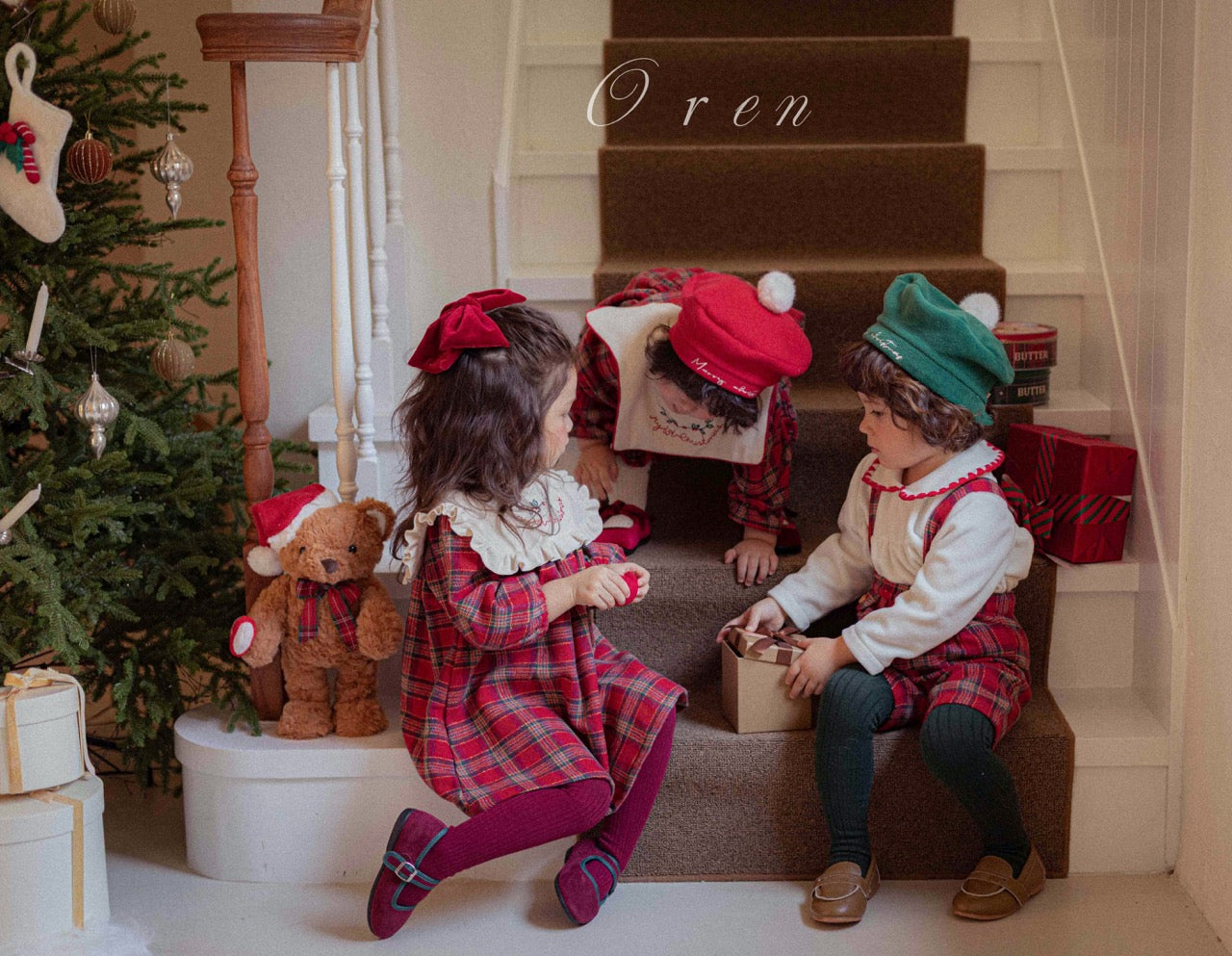 韓國童裝 25秋冬 | OR25506 聖誕款 Christmas Beret