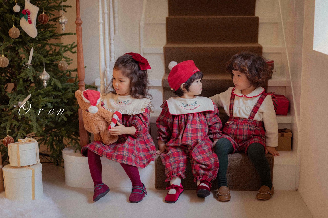 韓國童裝 25秋冬 | OR25506 聖誕款 Christmas Beret