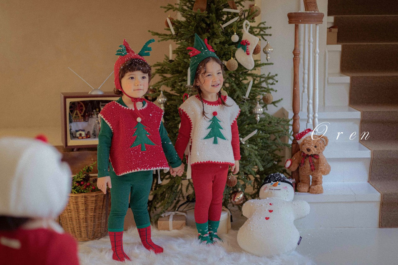 韓國童裝 25秋冬 | OR25510 聖誕款 Christmas Bonnet