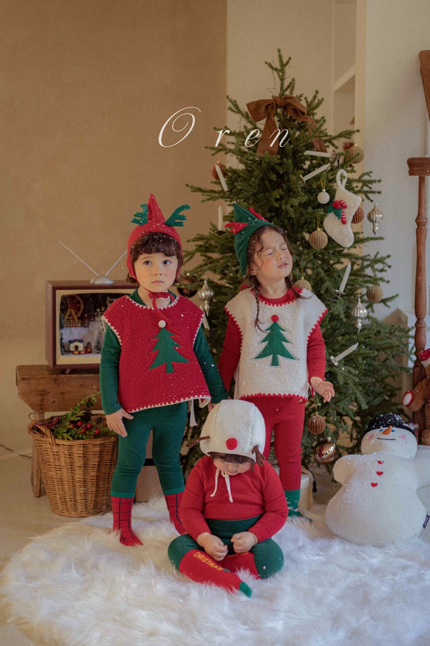 韓國童裝 25秋冬 | OR25510 聖誕款 Christmas Bonnet