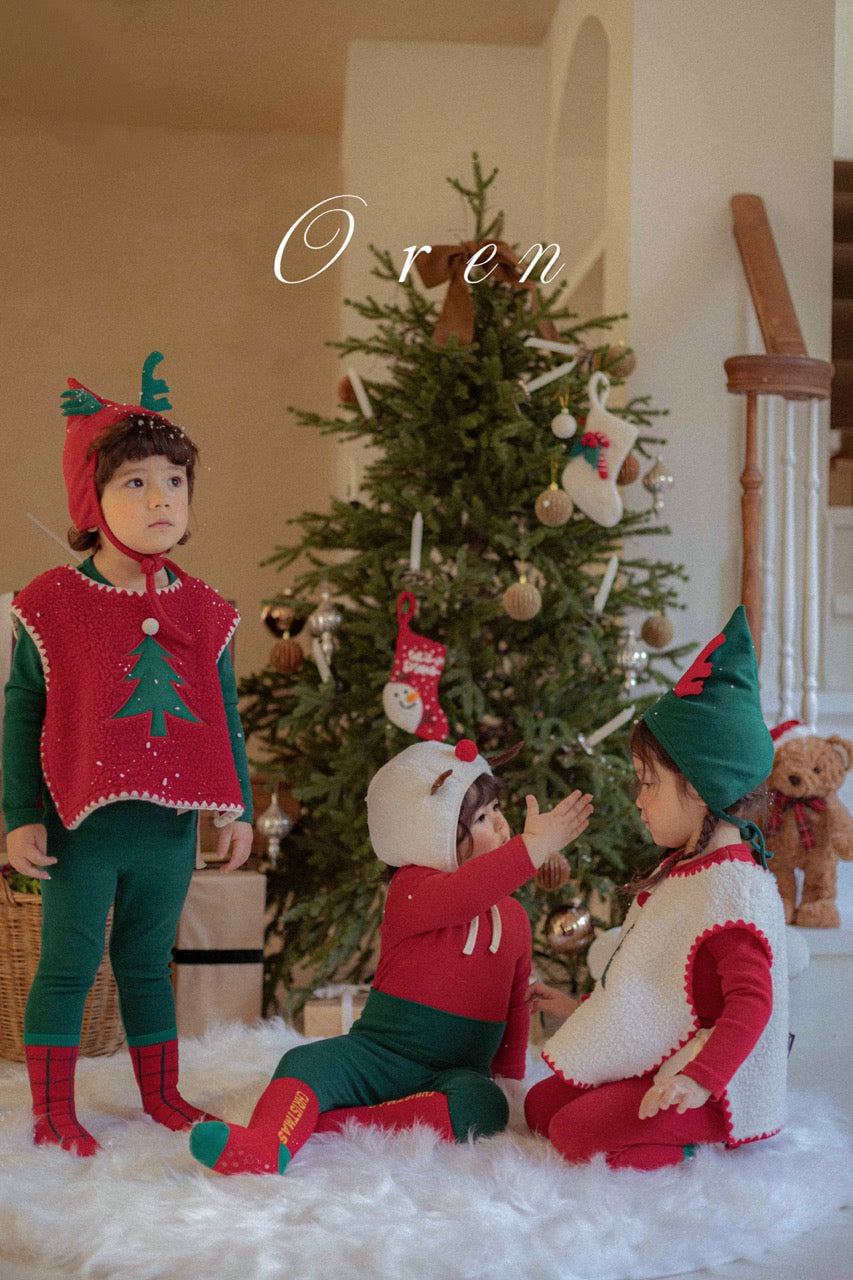 韓國童裝 25秋冬 | OR25510 聖誕款 Christmas Bonnet