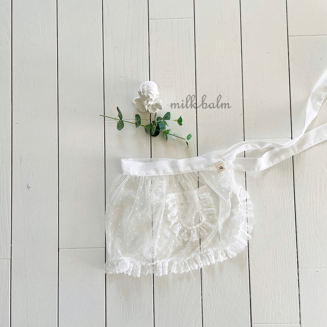 韓國童裝 26SS| MK25 Milk Apron Free Size