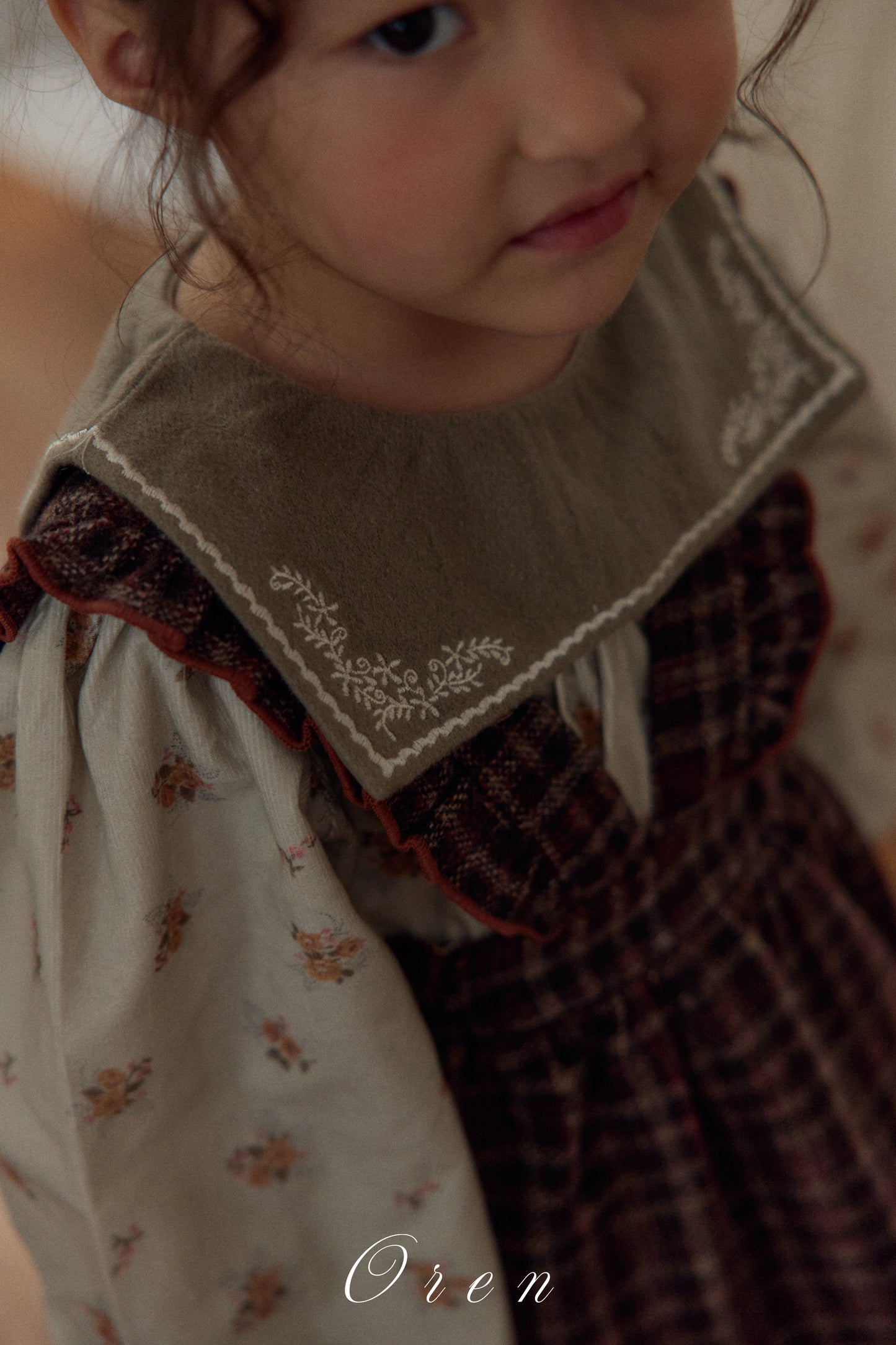 現貨▷ 韓國童裝 25秋冬 | OR25413 Nanette embroidered collar blouse