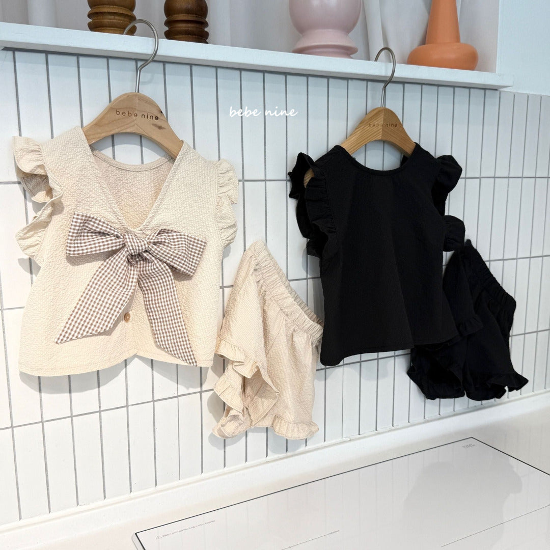 韓國童裝 25夏| BN25250 Lovely Ribbon Frill Set #同品牌4件85折